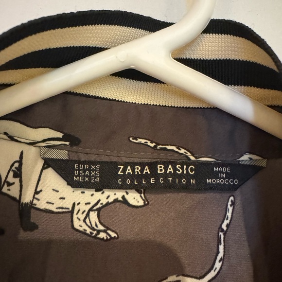 ZARA CAT PRINT BLOUSE DRESS - Picture 5 of 5